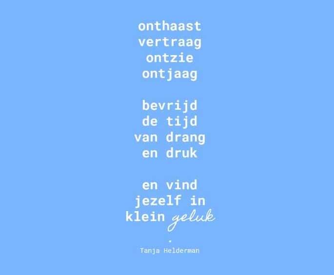 ‘Klein Geluk’ – Tanja Helderman